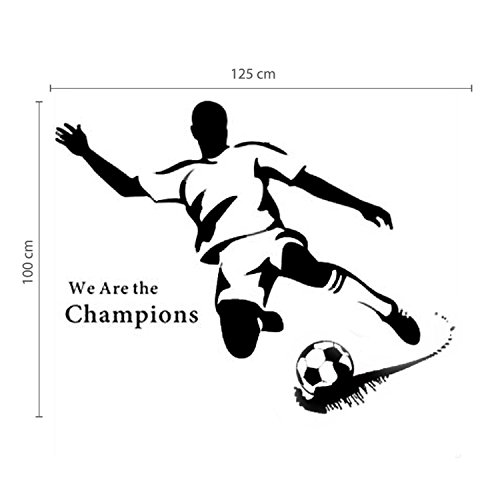 Walplus Wandsticker Wand Aufkleber Papier Kunst Dekoration Fußball Stürmer Sport Familienzimmer Wohnzimmer von Walplus - 5