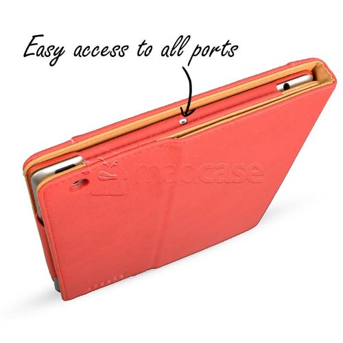 Madcase Apple iPad 4 / 3 / 2 Smart Case Etui Faux Ledertasche Hülle mit Auto Schalf und Wach Sleep-Funktion inkl. Displayschutzfolie und Stylus Touch stift – Weiß / Beige - 4