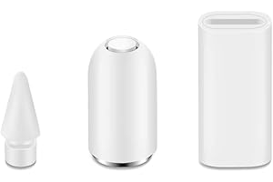 ACOCOBUY pour Apple Pencil 1 Accessoires iPencil Cap iPad Pencil Capuchon iPencil Pointe iPencil Adaptateur Connecteur de Chargeur Femelle à Femelle Compatible avec iPad Pro Pencil - Blanc