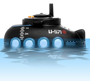 Radio in Form eines U-Boots für Dusche oder Pool, Farbe: Schwarz - 2
