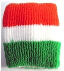 Buy Samriddhi Indian Men's and Women's Tricolor Wristband - Pack of 2