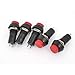 Produktbild 5 x SPST 2 Pin rot Cap Momentary Push Button Switch AC 250 V 3 A