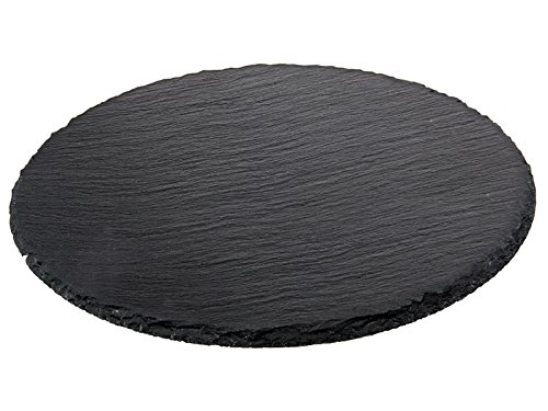 Preisvergleich Produktbild Ilsa Naturschiefertablett Schieferplatte rund 26 cm Durchmesser