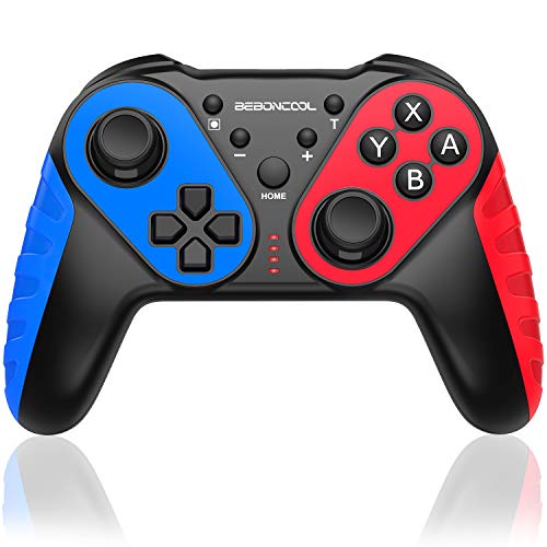 BEBONCOOL Manette Switch, Manette Pro Switch pour Nintendo, Manette Switch sans Fil avec 6 Axes Somatosensory, Manette Switch Pro de Jeu à Moteur Double pour Commutateur Nintendo