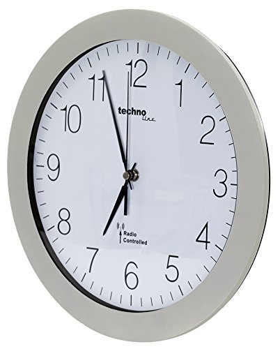 Technoline, WT 8000 Funk-Wanduhr, Ø 30cm, Silber - 2