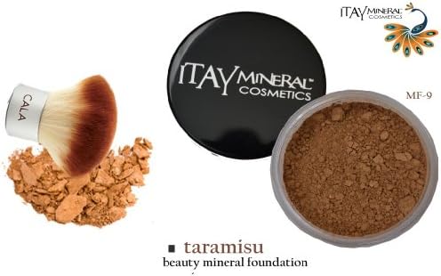 Itay Mineral Foundation Loose Powder 9gr MF-9 -TARAMISU + Cala Kabuki Bamboo Brush + Aviva Pink Eco Nail file 7.0"