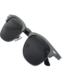 GQUEEN Horn Gestell Halbrahmen Polarisierte Sonnenbrille GQO6