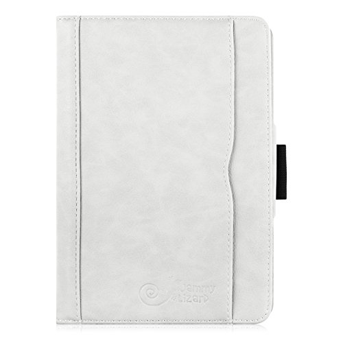 iPad Mini Hülle – JAMMYLIZARD Ledertasche Smart Cover mit Standfunktion für iPad Mini 4. 3. 2. & 1. Generation, WEIß & HONIG - 4