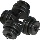 Este kit de pesas ergonómicas tiene un peso total de 30kg, 15kg cada.