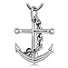 Produktbild XYLUCKY 925 Silber Vintage Schiff Anker Halskette für Männer 51cm Silber Kette 32 * 29mm Anhänger