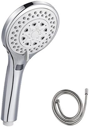 Shower Head 3 Functions - Chrome Plating Finished with double lock polish finish stainless steel shower hose (1.5m) by Tom Moritz