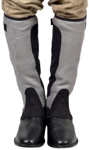 Riders-Trend-100800241-Kids-Mini-Chaps-black-black-grey-Size12Ans-Mollet-27-31cm-x-Hauteur-34cm