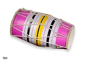 PAL MUSIC HOUSE Mini Dholak For Kids Fun Or Decoration With Multicolour 11 Size