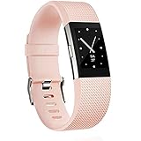 AchidistviQ-Silikon-Armband für Fitbit Charge 2, Hellrosa L