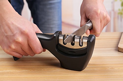 Takit AC3 – Messerschärfer Mit 3 Stufen Für Keramik – Edelstahlklingen – Keramikwetzstein, Wolfram Hartmetallplatten, Diamantstab Polieren Und Bessern Sie Klingen Wieder Auf - 7