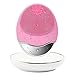 Produktbild LUCUY Gesichtsreinigung Brush, Bamboo-Holzkohle Sonic Face Massager Wireless Reaufgeable Pore Cleanser, Deep Cleaning, Gentle Exfoliating (Pink)