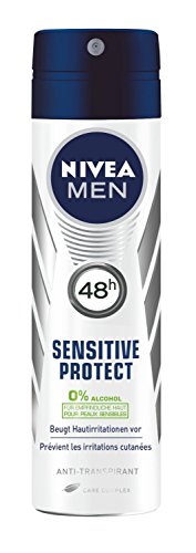 Nivea Men Deo Sensitive Protect Spray, Antitranspirant, Doppelpack, 1er Pack (2 x 150 ml)