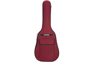 WEDHAPY Akustikgitarrenkoffer, Gitarrenkoffer, Gitarrentasche für 40/41 Zoll, 600D-Oxford-Stoff, verstellbare Gitarren-Gigbag, wasserdichter weicher Gitarrenrucksack mit Schulterfallengriff, große Kapazität