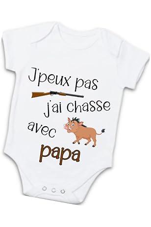 Body Mois Body Bébé Bio Spreadshirt Motif Sanglier Chasse