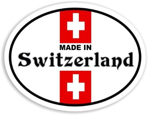 Made In Switzerland - Swiss Flag Car Sticker Badge
