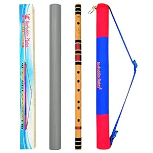 Sarfuddin Flutes E Natural Medium (Indian- White 3 Medium) Size 16 Inches Bamboo Flutes/Bansuri.