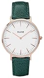 Cluse Damen Analog Quarz Uhr mit Leder Armband CL18038