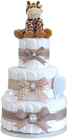 Signature Three Tier Large Unisex Baby Gift Nappy Cake Baby Shower Hamper
