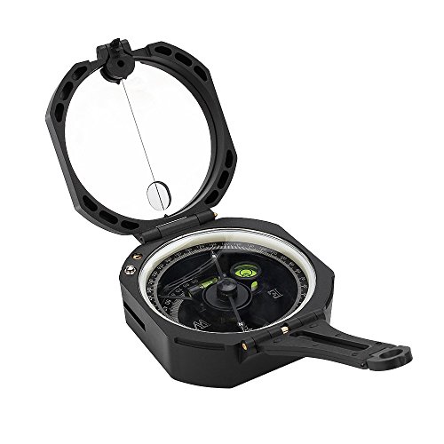 Preisvergleich Produktbild Tsumbay Multifunktionaler Kompass Professioneller Taschenkompass Marschkompass Peilkompass Militärkompass Hohe Genauigkeit Deklination Manuell Einsetzbar Kompass mit Libelle Vertikalkreis Diopter für Camping Wandern Outdoor