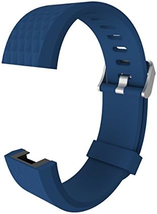 Wristband, Electric Accessory Activity Tracker Accessory Replacement Silicone Watchband Watch Band Bracelet Strap for Fitbit Charge 2 (Blue)