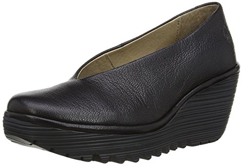 Fly London - Yaz - Chaussures de Ville - Femme - Noir - FR : 38 (Taille fabricant : 38)