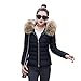 Produktbild VENMO Frau Dicker Wintermantel Schmale Passform Daunenjacke Solid Fashion Casual Mantel Verpackbar Leichte mit Kapuzen Jacke Winterjacke Steppjacke Jacke Stepp leichte Übergangsjacke (XXXL, Black)