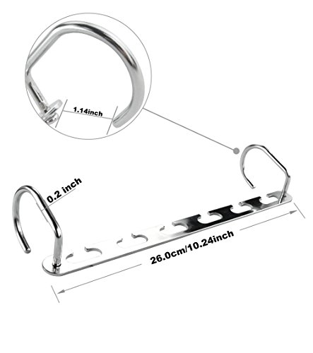 IPOW 6 Stück Metall platzsparende Raumsparbügel Kleiderbügelhalter Mehrfachkleiderbügel – Magic Kleiderbügel Garderobe Organizer – verchromt /silbern - 2