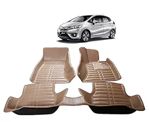 AYW 5D Car Mat for Honda Jazz Beige Color (Model Year : 2014-2019)