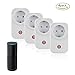 Produktbild WI-FI Smart Steckdose Smart WLAN Plug 4Packs Konesky Intelligente WiFi Steckdose mit Amazon Alexa mit Drahtlose Fernbedienung Timing Funktion Home Elektronik Switch für IOS und Android