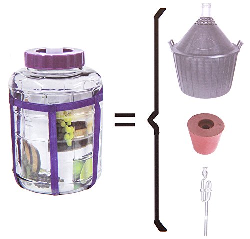 Universelles Glas Weinballon mit Gärsystem Glasballon Einmachtopf 10 L - 2