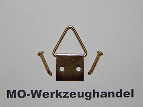 100 Stück Bilder-Klappösen Gr.1, Maße: 10 x 10 mm, + Nägel, Bildaufhänger, Bildhaken, Aufhänger