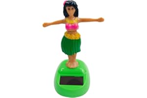 REHMANNIAE Danseuse Hawaienne Voiture, Figurine Solaire Dansante, Danseuse Hawaienne Voiture Qui Bouge, Créativité Figurine Hawaïenne Voiture Décoration De Voiture Solaire Danse Jouet Bureau Fournitures