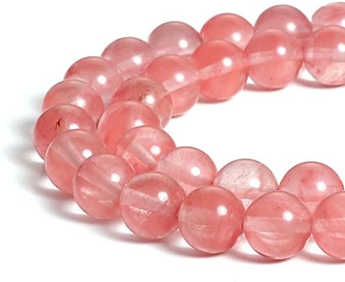 8mm Watermelon Cherry Quartz Beads Round Gemstone Loose Beads for Jewellery Making (45-48pcs/strand)