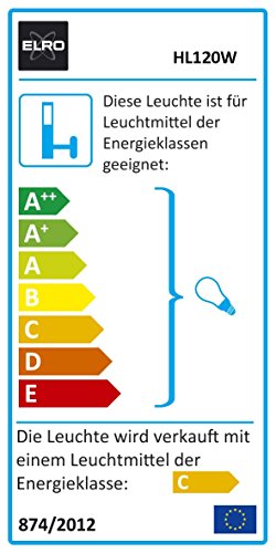 Elro Halogenstrahler 120 W aus Aluguß, weiß, HL120W - 3