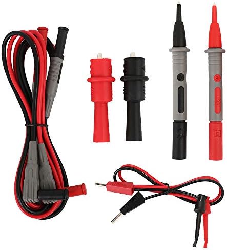 Multimeter Test Lead Kit Professional Electronic Test Leads Accessory Includes Alligator Clips Lead Extensions Test Probes Mini Hooks for Multimeter Clamp Meter