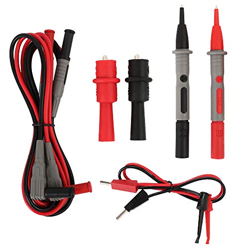 Multimeter Test Lead Kit Professional Electronic Test Leads Accessory Includes Alligator Clips Lead Extensions Test Probes Mini Hooks for Multimeter Clamp Meter