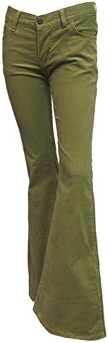 Fans London Khaki 26" Bell Bottom Corduroy 70s Flares/Jeans UK 16