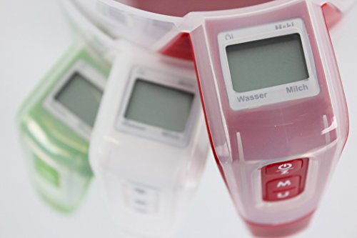 2-in-1 Digitale Elektronische Messbecherwaage Messbecherwaage mit abnehmbarem Messbecher zum Wiegen und Messen mit Zuwiegefunktion (Tara) Inkl. Batterie (Grün) - 5