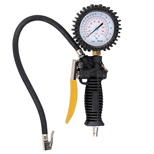 POWAIR0102 Reifenfüller bis 12 bar stabile Ausführung mit 33cm Schlauch