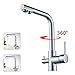 Produktbild YOUZHI 3 Wege Trinkwasserhahn Armatur für Wasserfilter Wasserhahn Küche Küchearmatur Hebel 3 in 1 Mischbatterie Spüle Filtersystem Spültischarmatur Wasserkran Spülbeckenarmatur