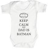 TRS - Calm My Dad Is Batman Baby Bodysuit / Babygrow 100% Cotton