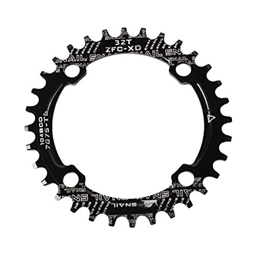 MagiDeal 32/34/36/38T Plateau de Pédalier BCD 104 Anneau de Chaîne de Manivelle Vélo VTT Pièces de Réparation en Aluminium pour Cyclisme en Plein air