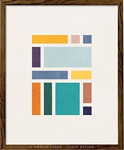 Rectangles 2. Geometric print by Latte Design. Scandinavian art, Modern minimal print (unframed)