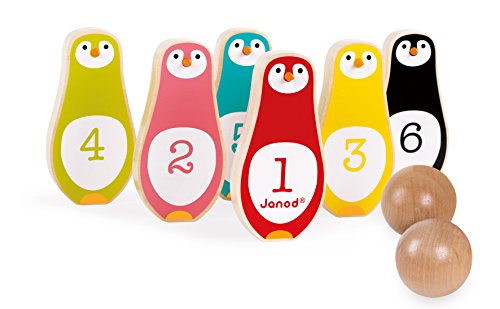 Preisvergleich Produktbild Janod J08131 - Kegelspiel Holz Pinguine
