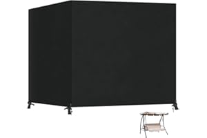 SanGlory 3 Seater Swing Cover Waterproof Garden Swing Seat Cover Windproof Large Outdoor Garden Hammock Cover, Heavy Duty Oxford Patio Swing Protection Cover with Zips, 215x154x168cm